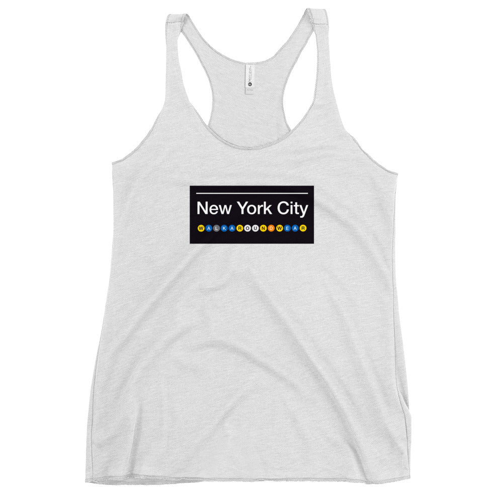 NYC Train Lines Racerback Tank