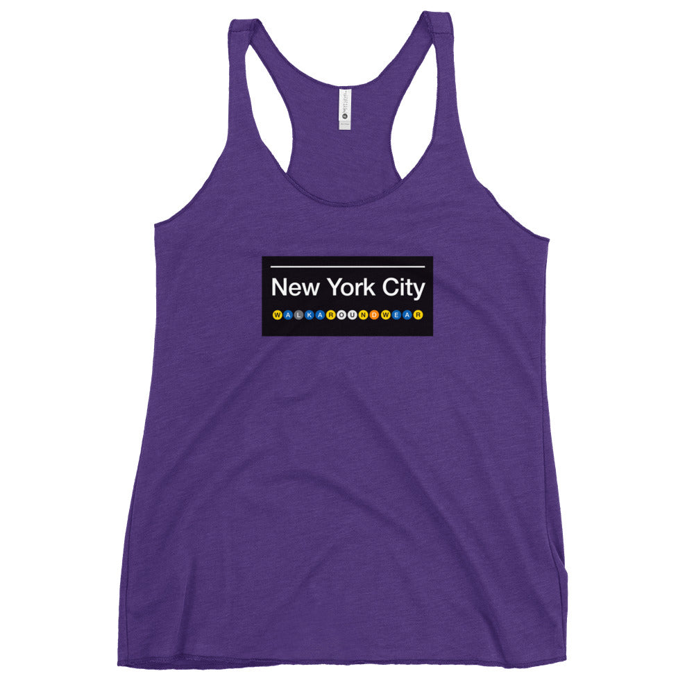 NYC Train Lines Racerback Tank